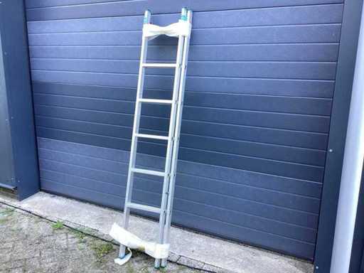 Aluminium schuifladder 2x7 2m Ladder en trap
