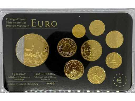 Malta Euro Prestige Coin Set – 24k verguld / .999 rhodium geplateerd – Limited Edition 9.999
