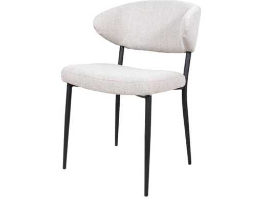 Giga Furniture Charlotta Fabric/Metal Dining Chair (6x)