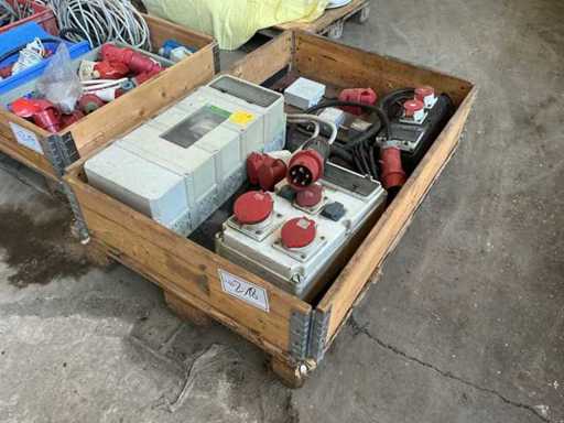 Paleta płyt rozdzielczych elektrycznych