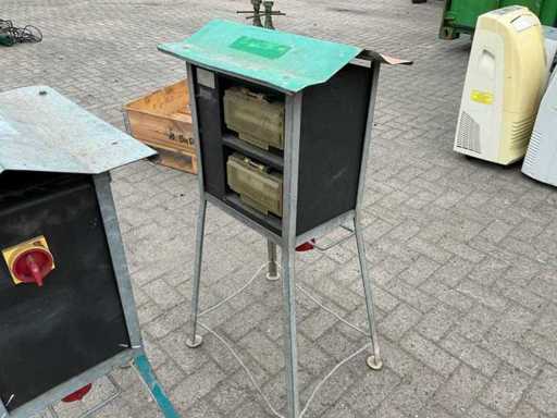 Mobiler Stromverteiler/Baukasten auf Beinen.