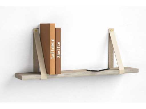 (99x) Set Leren Plankdragers - Zand