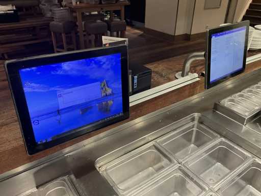 Poindus/Durapos - Registratore di cassa touchscreen (2x) con stampante per ricevute