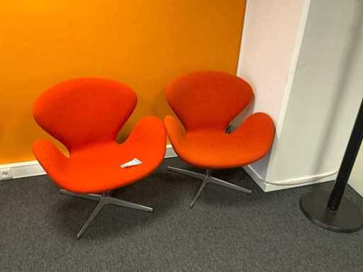 Fritz Hansen Lounge designstoel (2x)