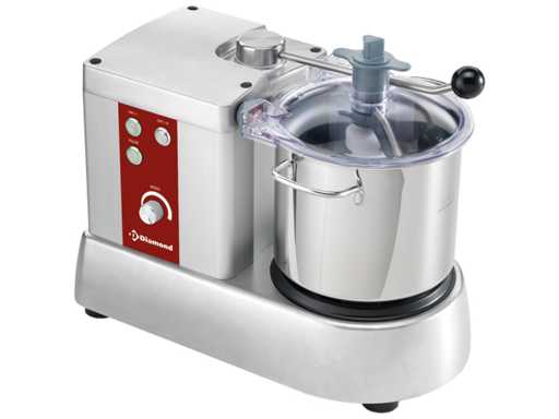 Diamond - roestvrijstalen slijper, 6 liter met variabele snelheidsaandrijving - CSP/6VT-N - Diamond - Bowl cutter