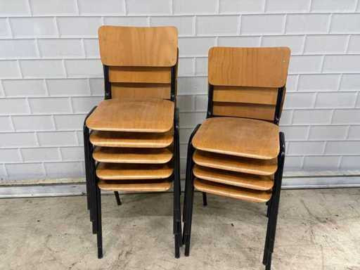 Stapelbaar - Kantinestoelen (9x)