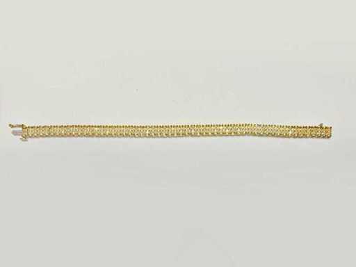 925 zilveren gele armband met 0,88 cts natuurlijke diamant