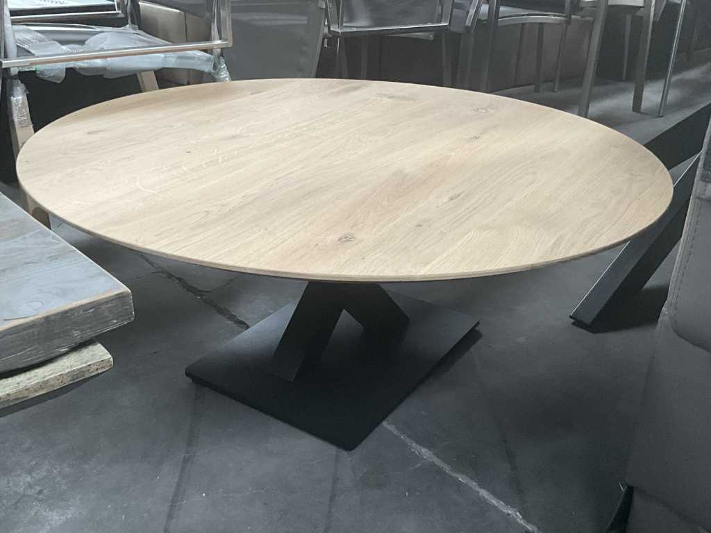 1x Coffee table oak round