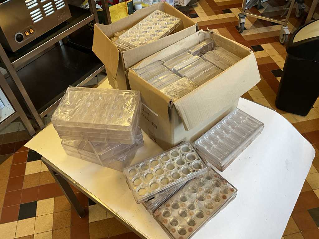 Batch of various chocolate molds