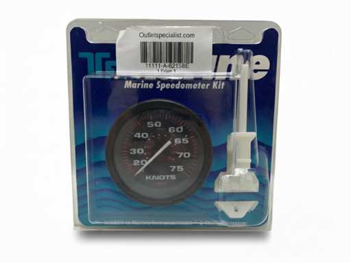 Kit de compteur de vitesse marins Teleflex 75 nœuds Analogique noir - 62158E