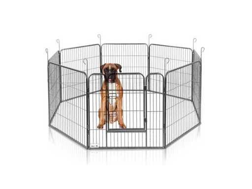 MaxxPet 20144 Dog Run Puppy Playpen with 8 panels - Steel - 78x78cm - Ø 210 cm
