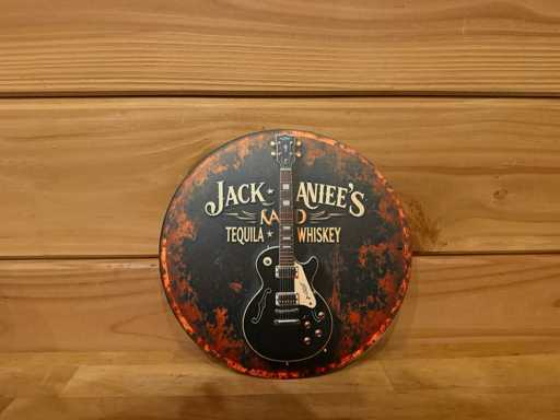 Metal advertising sign round 20cm