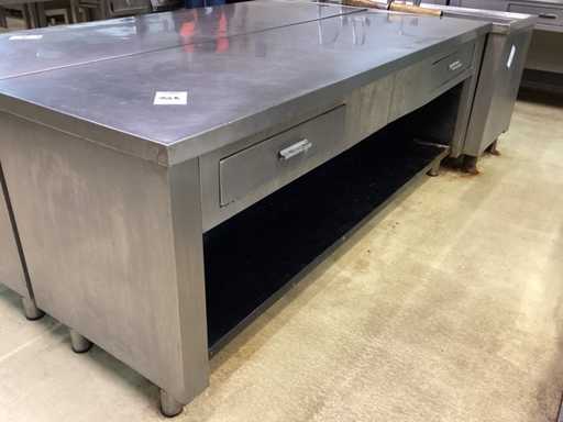 IPIB stainless steel table with drawers