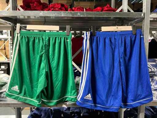 Party Adidas szorty dla mężczyzn niebiesko-zielonych (163x)