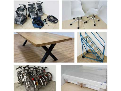Steam Cleaners - Bicycles - Furniture - Logistics - Workshop - Miscellaneous