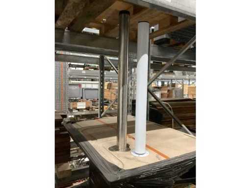 Base del tavolo: 17 pezzi (17x) lunghezze diverse, cromo bianco 