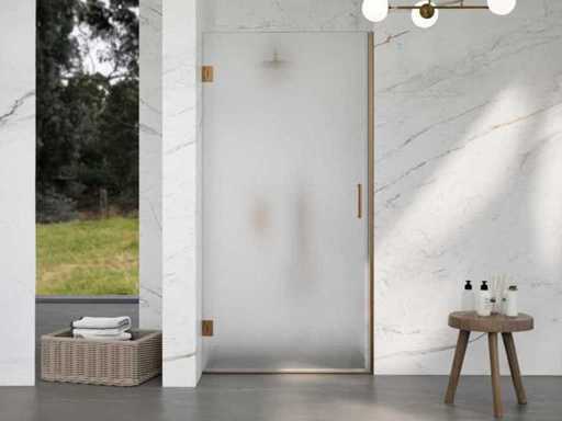 Fortifura Galeria Shower Door 90x200 brushed copper satin glass