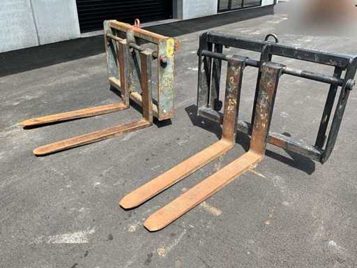 Lot forks for forklift / telehandler – adjustable (2x)