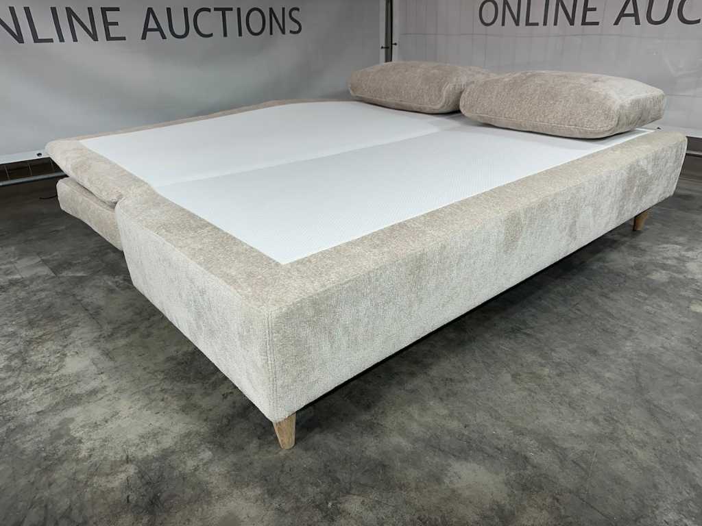 Hjort Knudsen - Sofa bed, sand teddy fabric, wooden legs