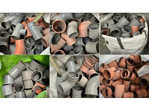 Groot lot PVC rioleringsbuizen & hulpstukken (+700st.)