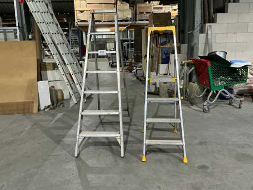 Alu stepladder (2x)