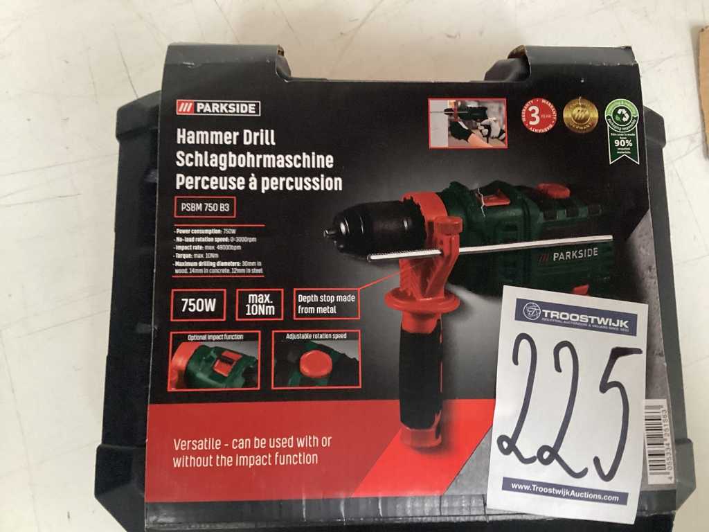 Parkside 750w best sale hammer drill