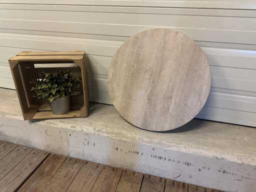 Piano tavolo in rovere Ø 35 cm