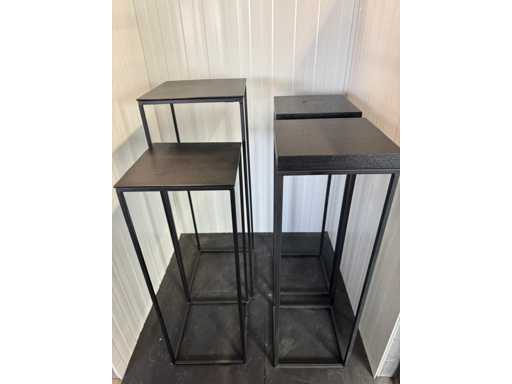 Lot bijzettafels zwart