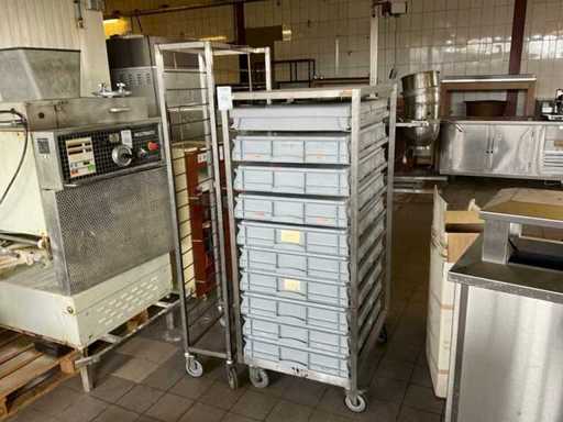 Caisse et chariot d’étagère