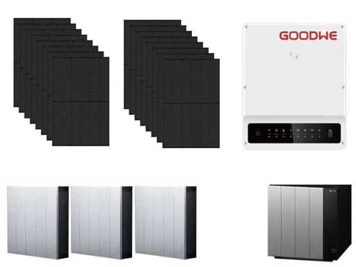 JA Solar - Set van 16 zonnepanelen (450 wp) - hybride omvormer - 12,9 kWh batterij