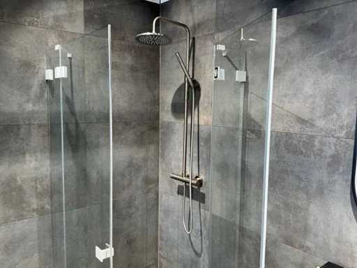 Paffoni - Light Steel - Regendoucheset