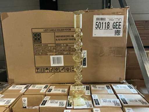 Lot Coco Maison Lizzy Candle Holder H31cm yellow (92x)