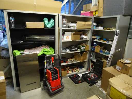 Roller door cabinet with content (3x)