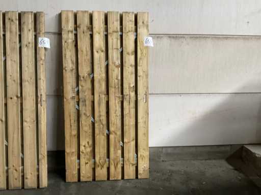 Fichtengartentor mit Metallrahmen 195x100 cm