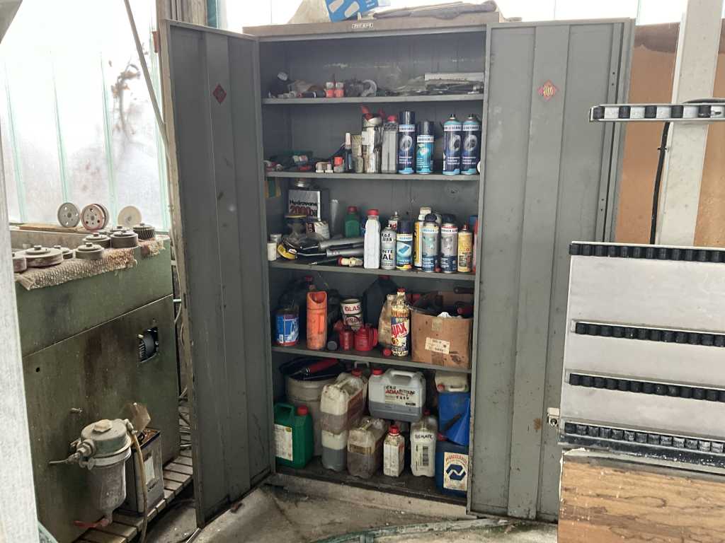 Various spare parts with cabinet