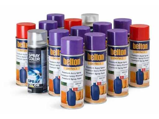 Set aus 16 Farbdosen in verschiedenen Farben