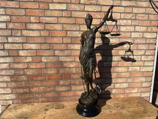 Justicia bronze sculpture