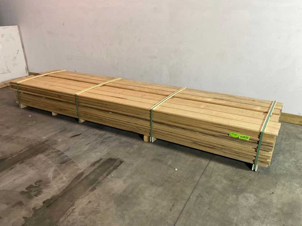 Fraké plank met mes en groef 390x14.7x2 cm  (33x)