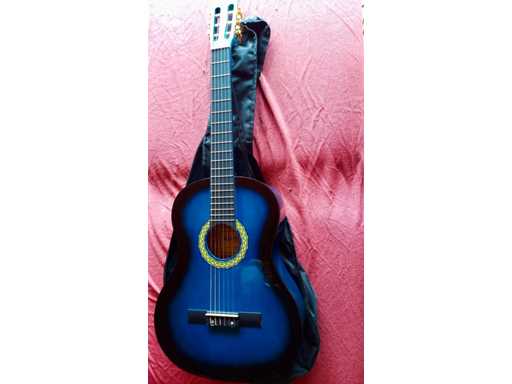 Acoustisch - getekend “Martinez" Gitaar blauw