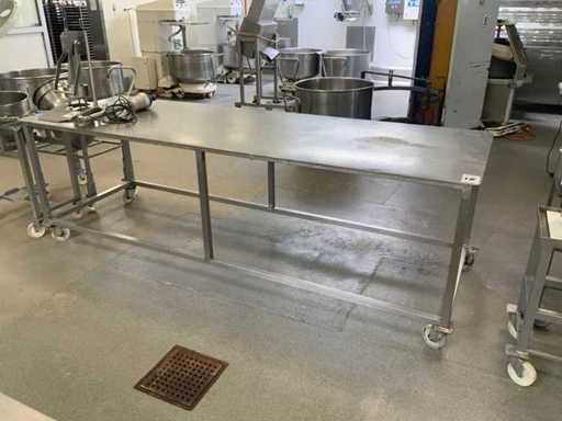 Table de travail en acier inoxydable
