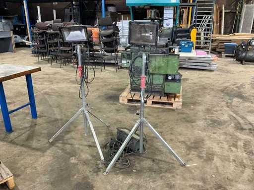 Bouwlamp op standaard (2x)