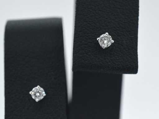 Weißgold-Ohrringe mit Diamant