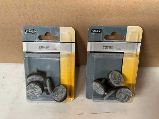 Paznokć Starx Filc, 30mm brązowy, 4 części (170x)