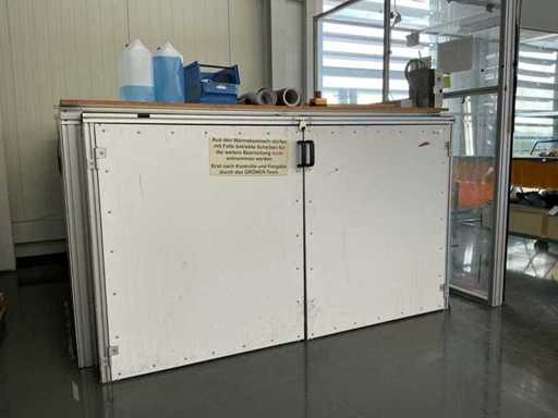 Cámara de calefacción con ventilador