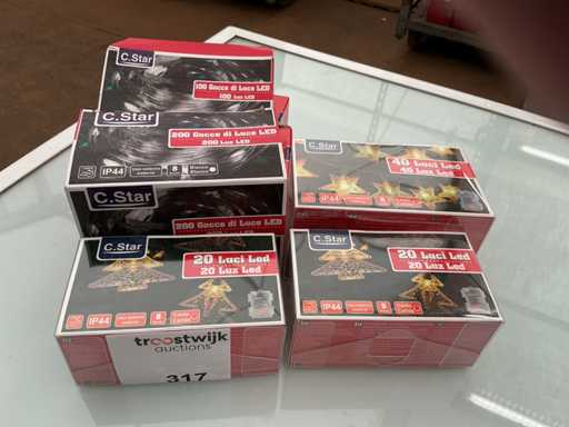 C.Star. IP20+IP44. Weihnachten LED-Beleuchtung. (5-fach)