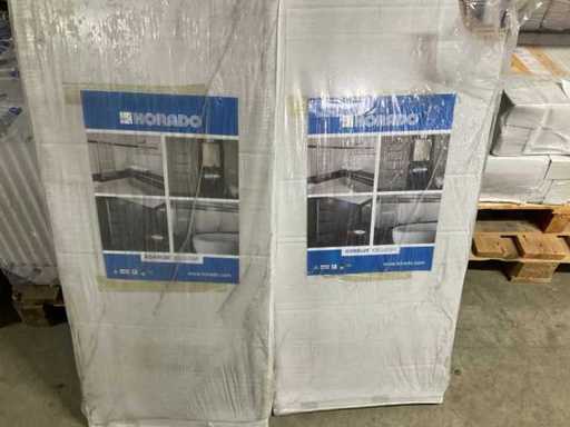 Radiatore asciugamano Korado 122 x 45 cromato (2x)