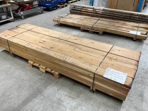 Oak superior planed / boards edged on 4 sides / max 3.1m long / max width board 370mm / thickness board 52mm / dry air-dried