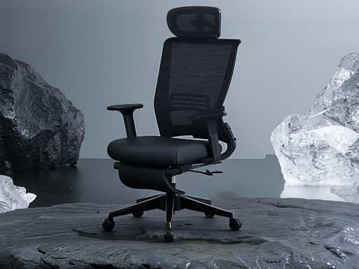 Opvouwbare bureaustoel, ergonomische stoel met lendensteun