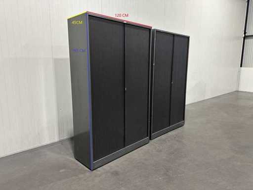 Dulap cu ușă rulantă Ahrend | Dulapul de dosare | 195 x 120 x 45 cm | Antracit