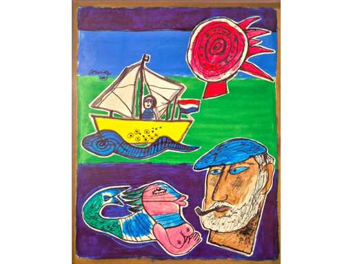 2001 Offset print Corneille ‘Le chant de la sirene’